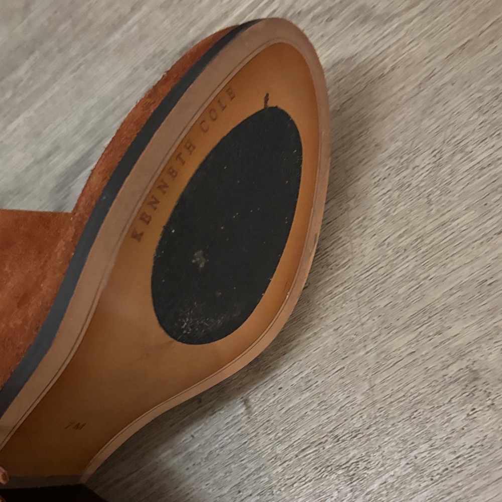 Reaction Kenneth Cole Tan Suede Fringe Booties - Picture 4 of 5